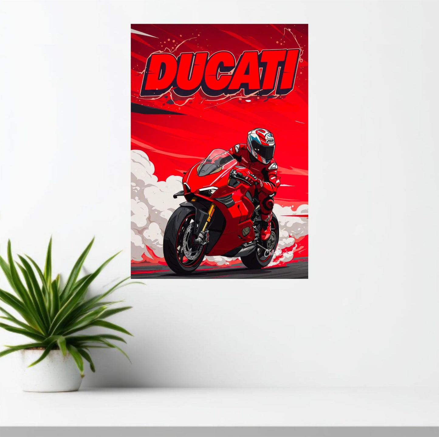 Ducati Bike Poster | Superbike Motorcycle Wall Art India