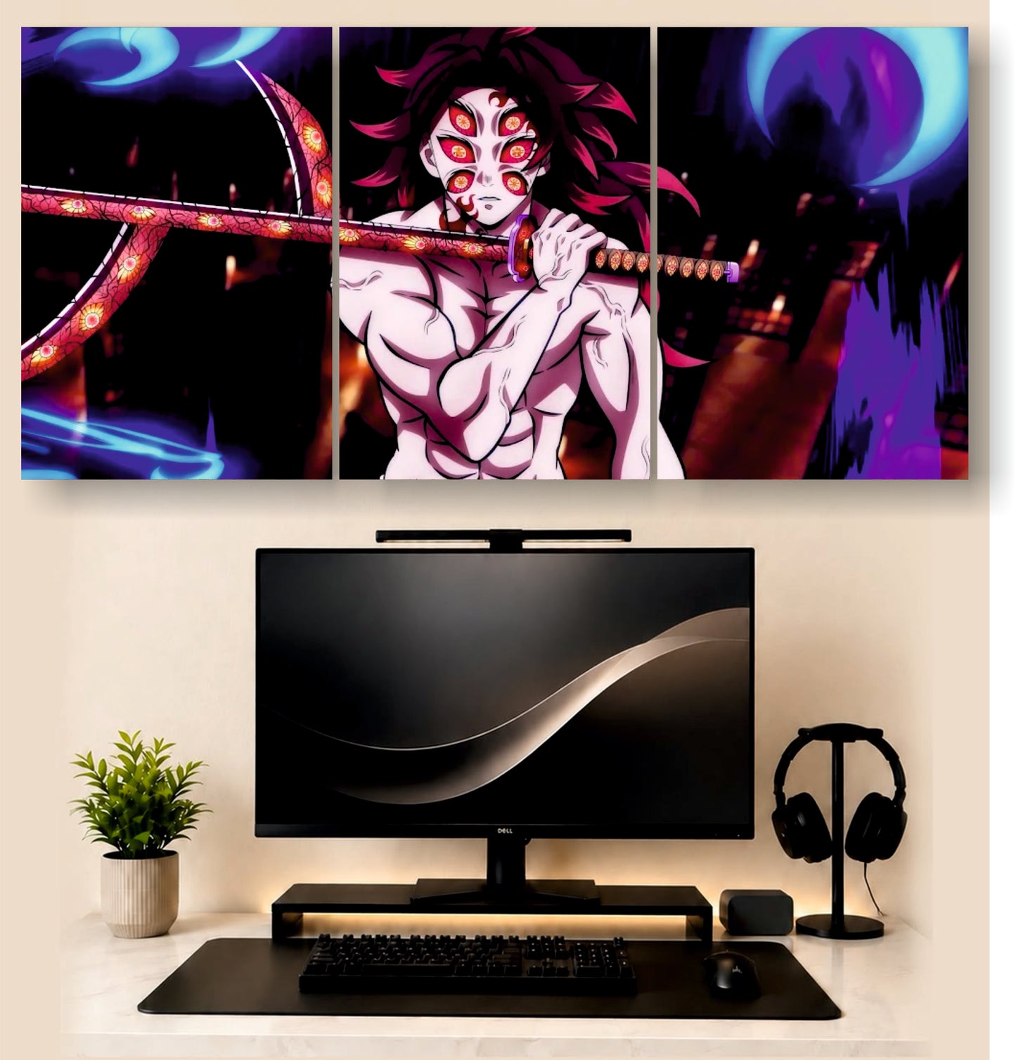 Kokushibo Upper Rank | 3 - Piece Split Poster | PosterDrip