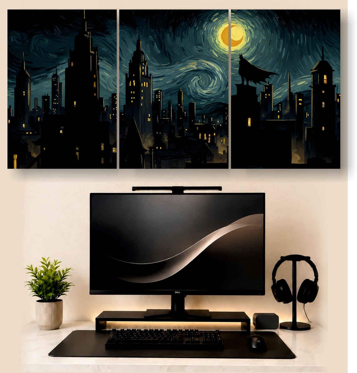 Starry Night Forest | 3 - Piece Split Poster | PosterDrip