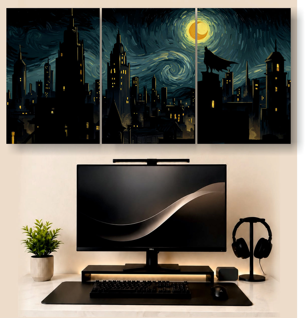 Starry Night Forest | 3 - Piece Split Poster | PosterDrip