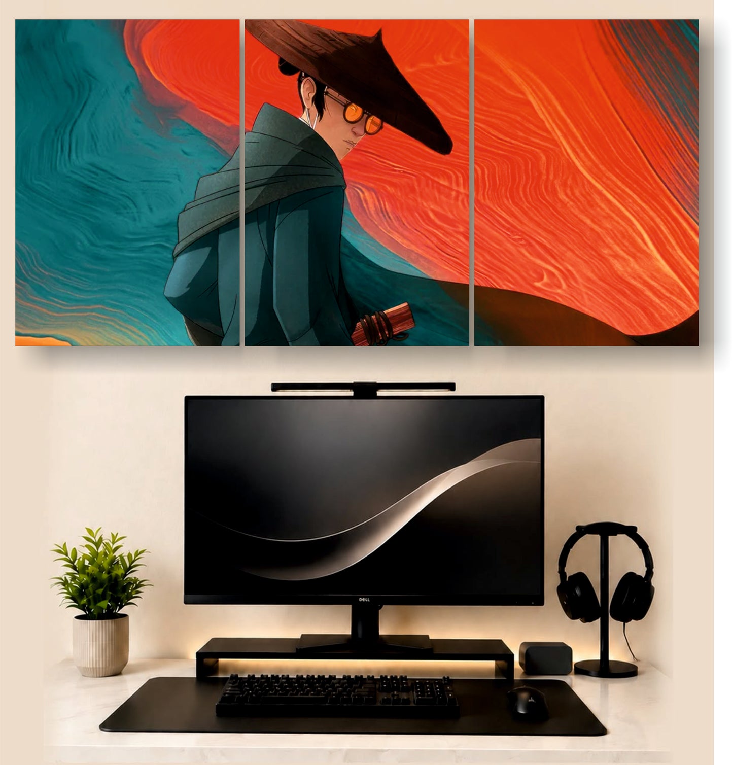 Desk Setup Poster | 3 - Piece Split Poster | PosterDrip