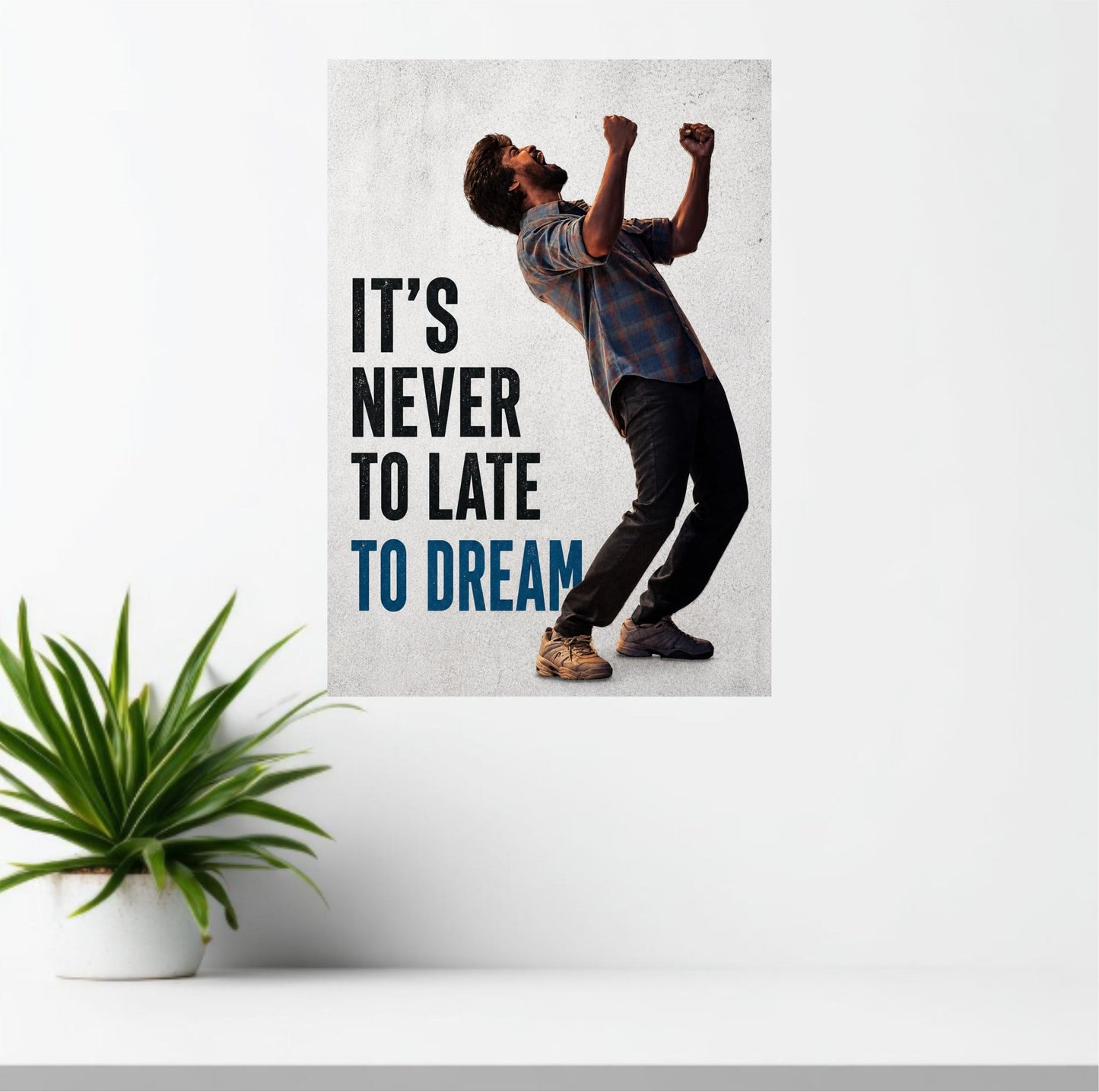 It's Never Late to Dream – Nani Jersey Poster | Telugu Motivational