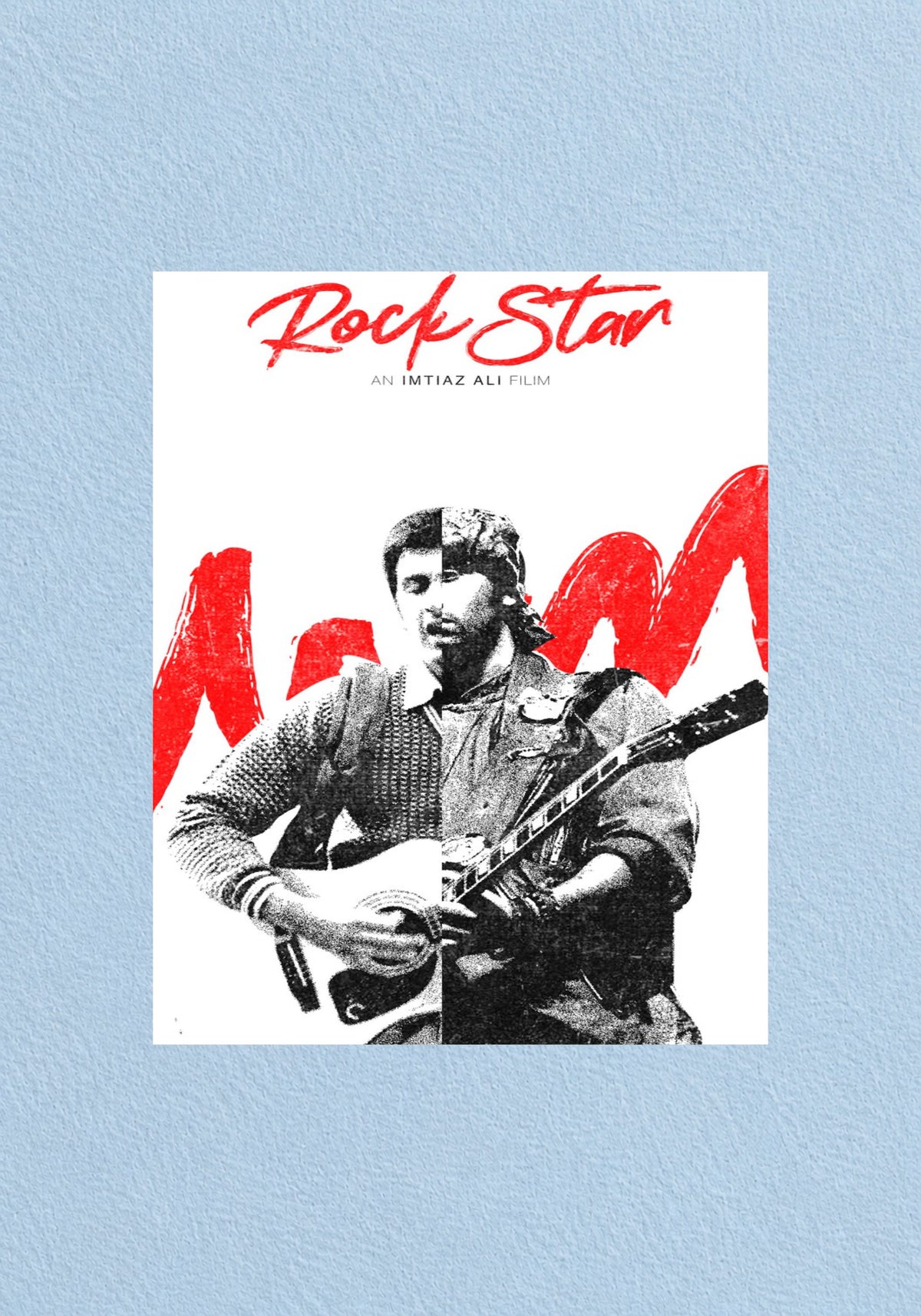 Rock Star Sketch Portrait Poster