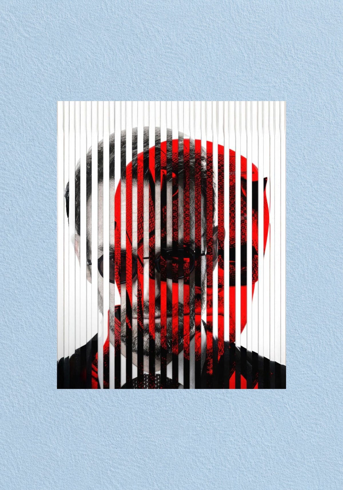 Red Streaks Portrait Aesthetic Poster