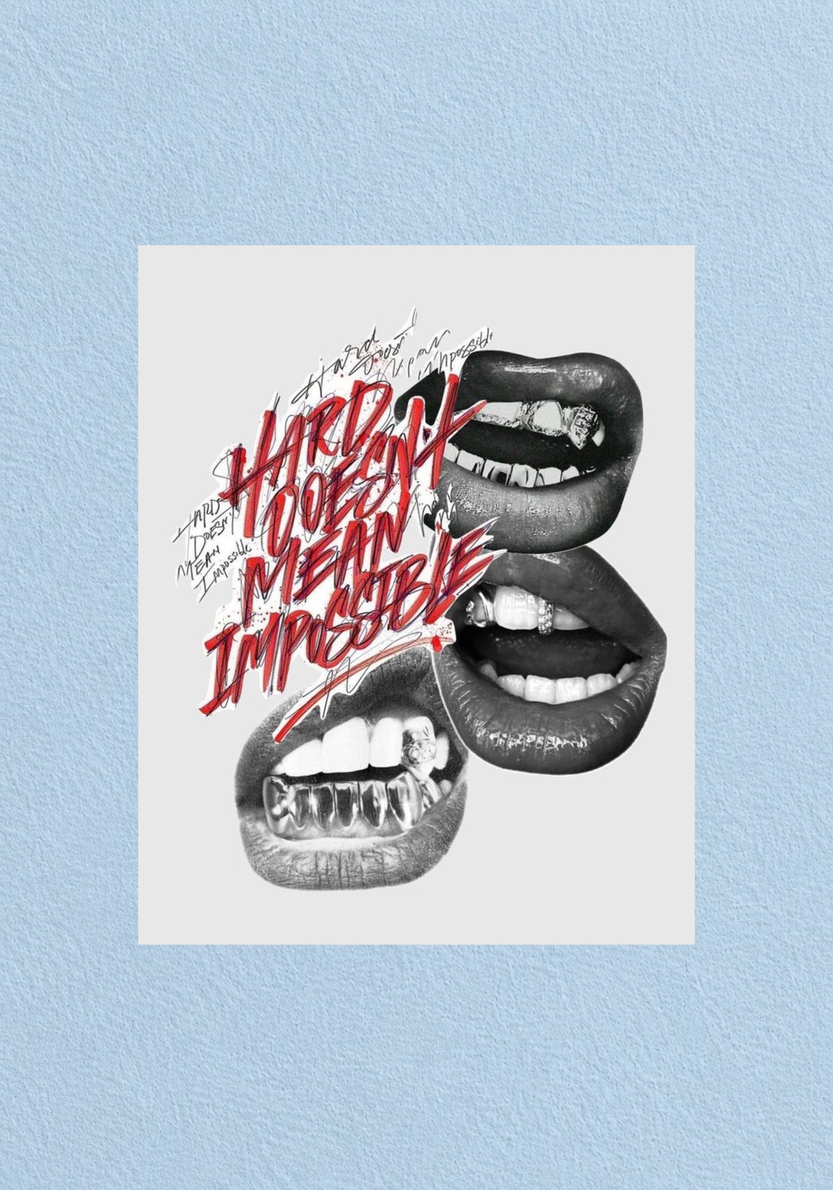 Hard Doesnt Mean Impossible Typography Poster