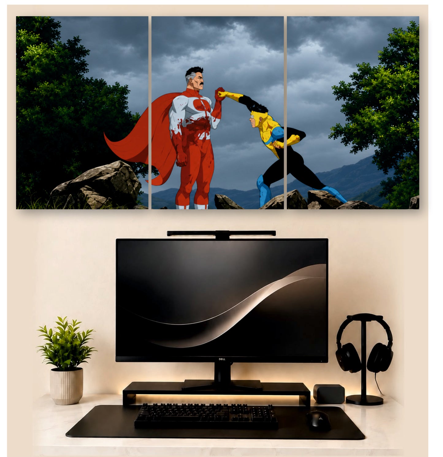 Invincible Fighting| 3 - Piece Split Poster | PosterDrip