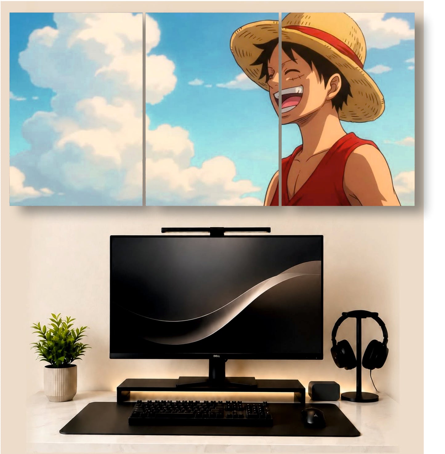 Monkey D luffy | 3 - Piece Split Poster | PosterDrip