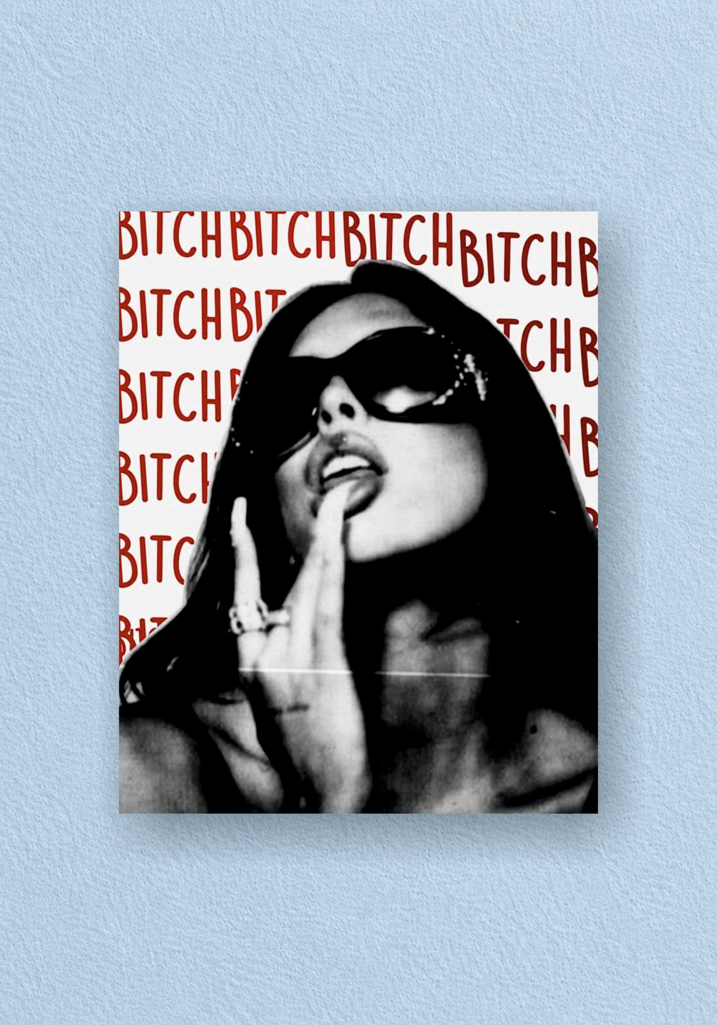 Bitch Repeat Grunge Poster
