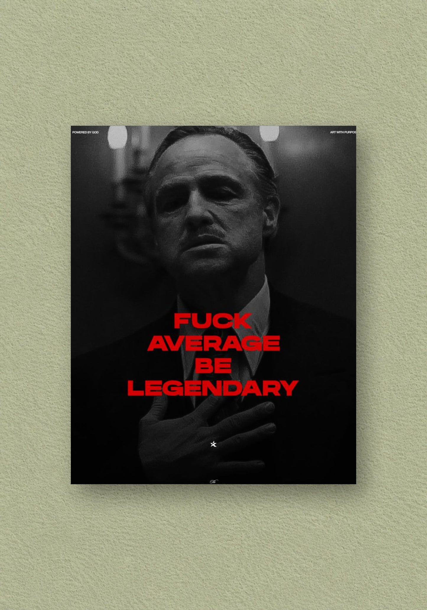 God Father Vito Corleone | Be Legendary Typography Poster