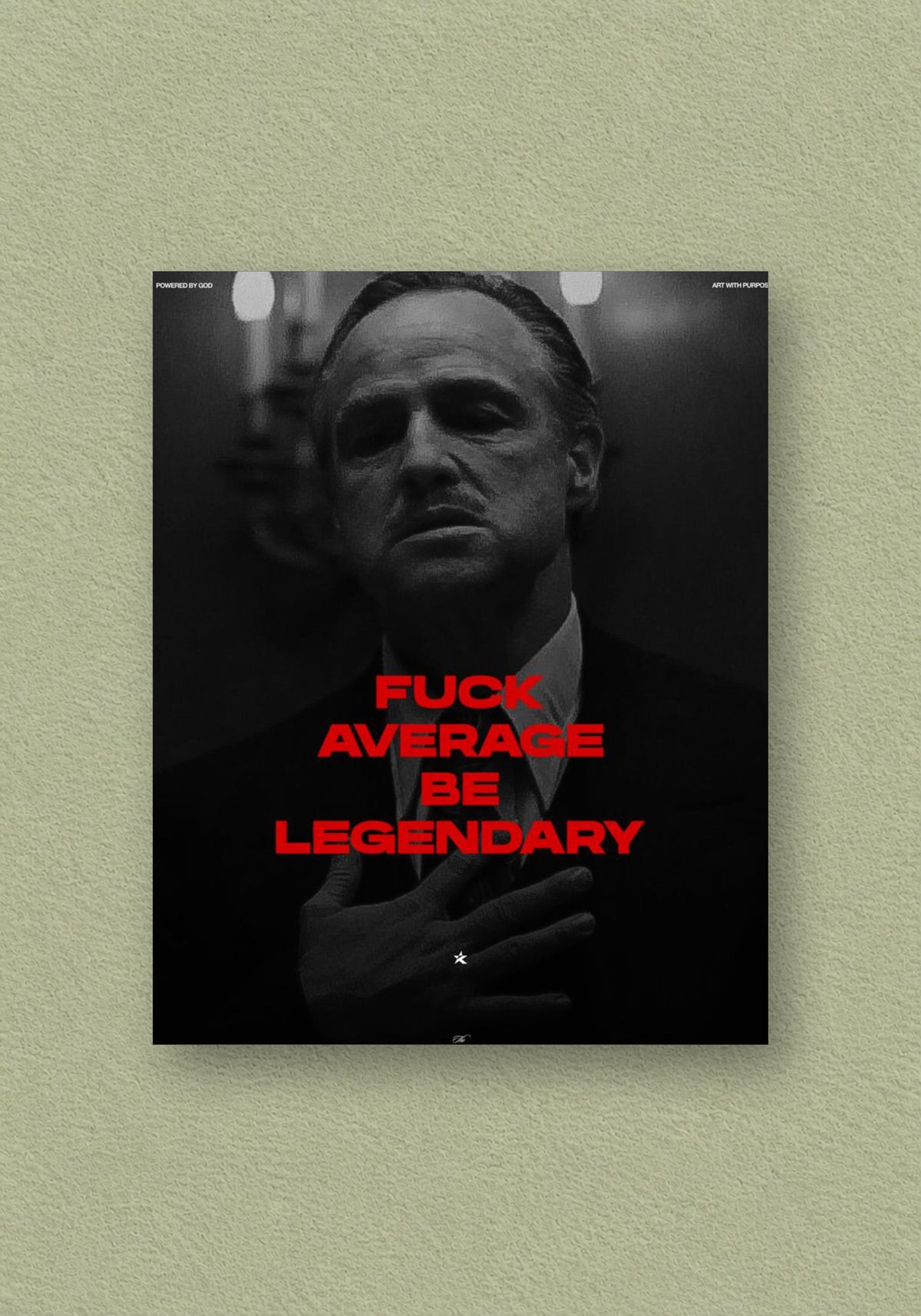 God Father Vito Corleone | Be Legendary Typography Poster