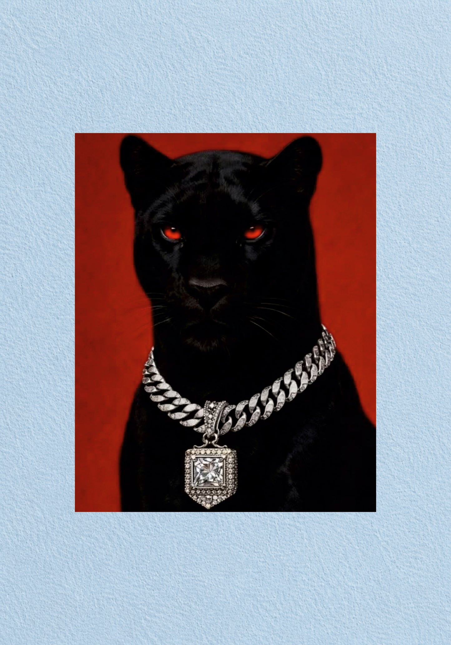 Panther Diamond Chain Poster | Aesthetic Wall Poster