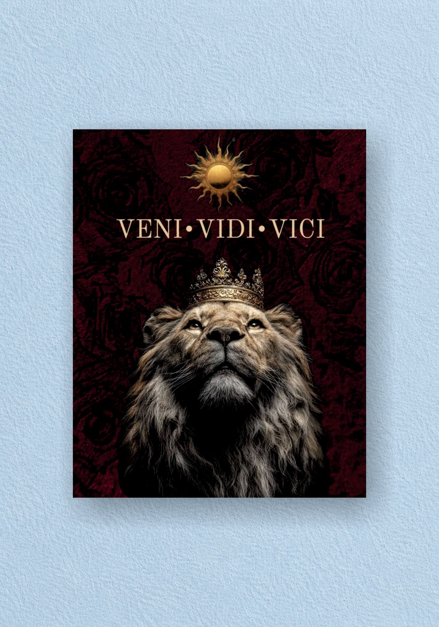 Veni Vidi Vici Lion Poster | Aesthetic Wall Poster