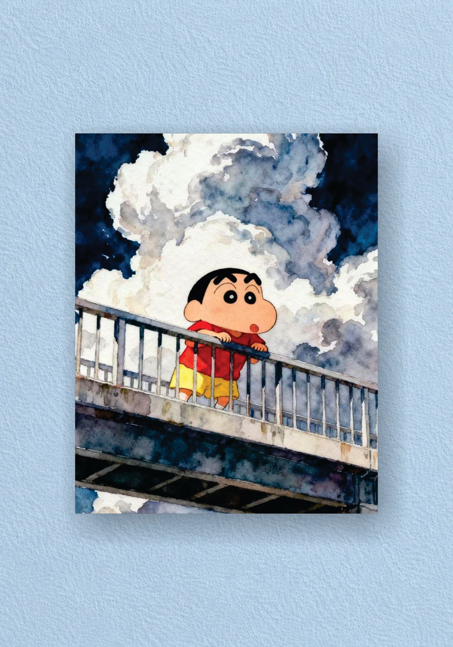 Shin Chan Bridge Clouds Poster
