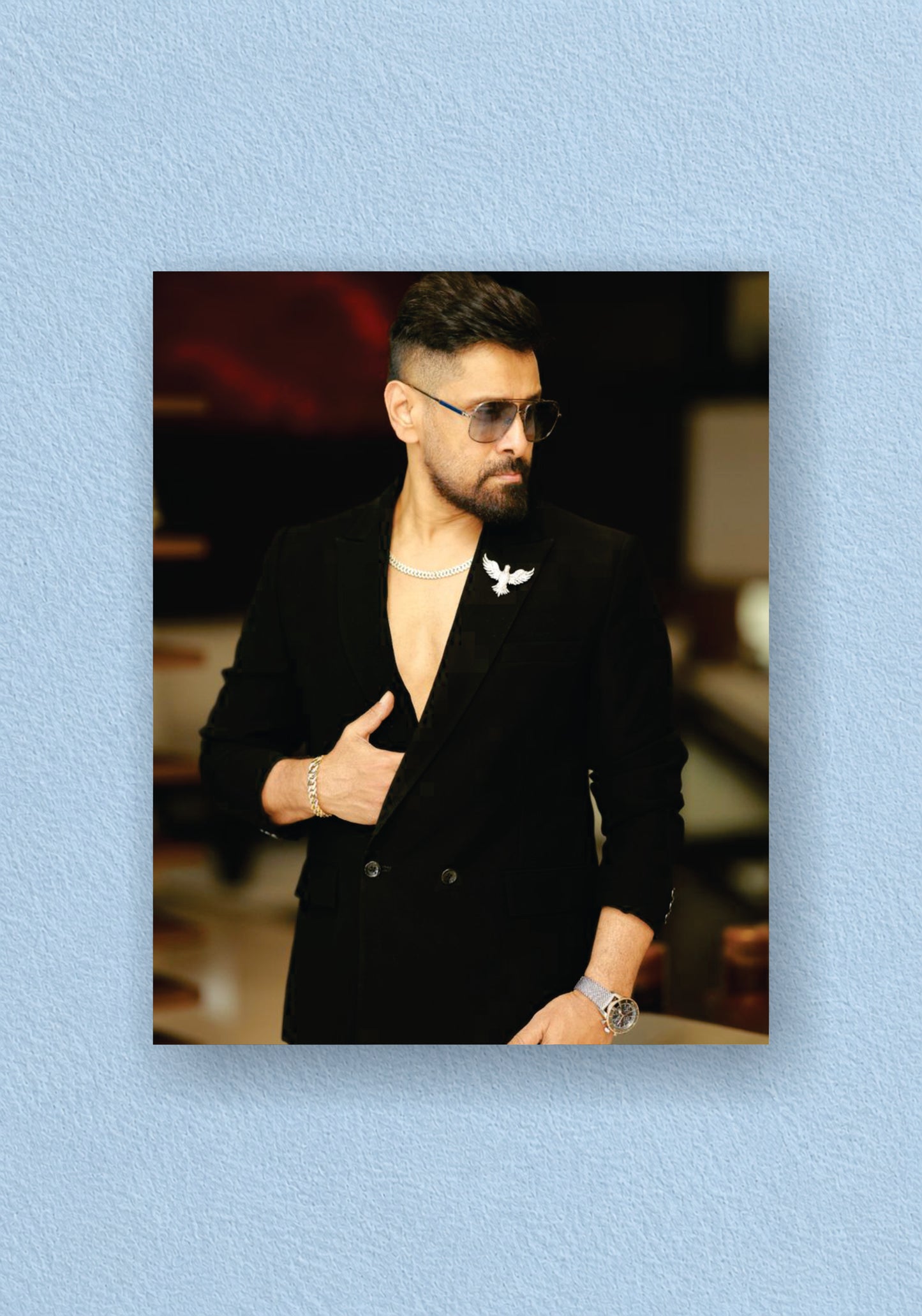 Chiyan Vikram - Suited Sunglasses Portrait Poster