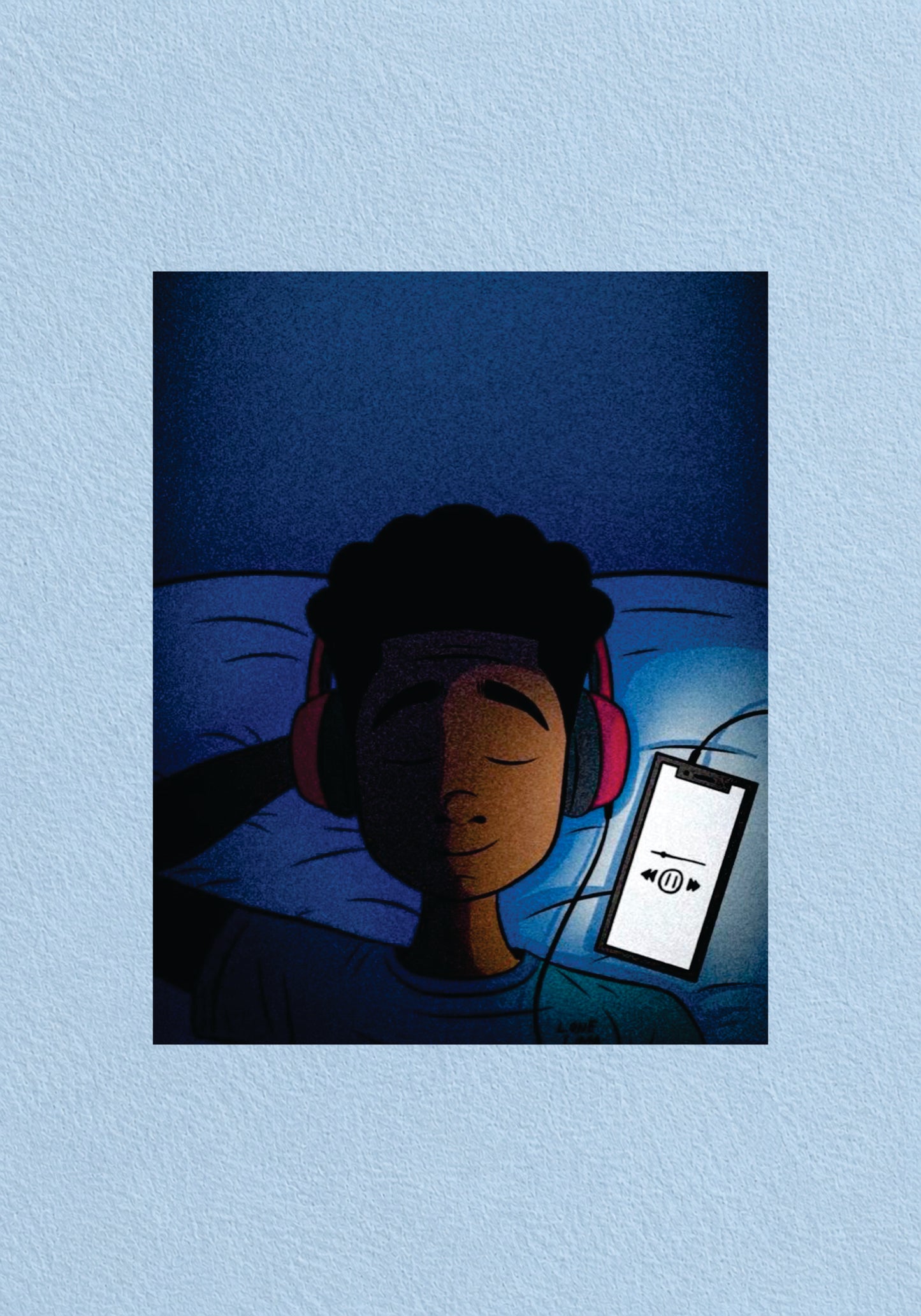 Late Night Phone Scrolling Illustration Poster – POSTERDRIP
