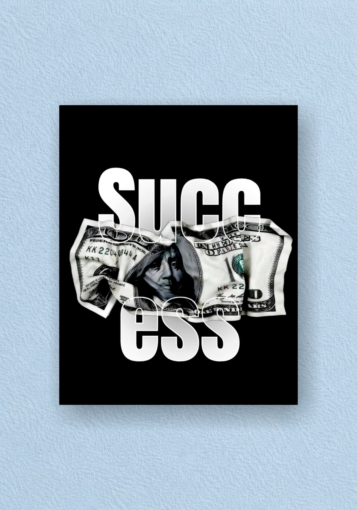 Success Crumpled Dollar Poster | Aesthetic Wall POster