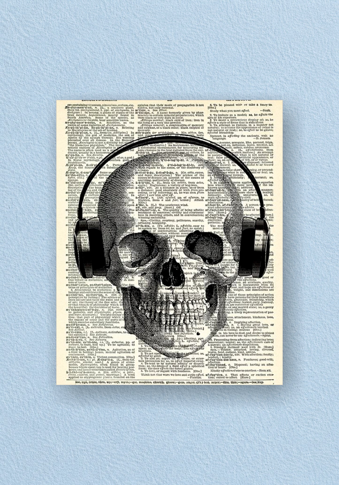 Skull With Headphones Poster | Aesthetic Wall Poster