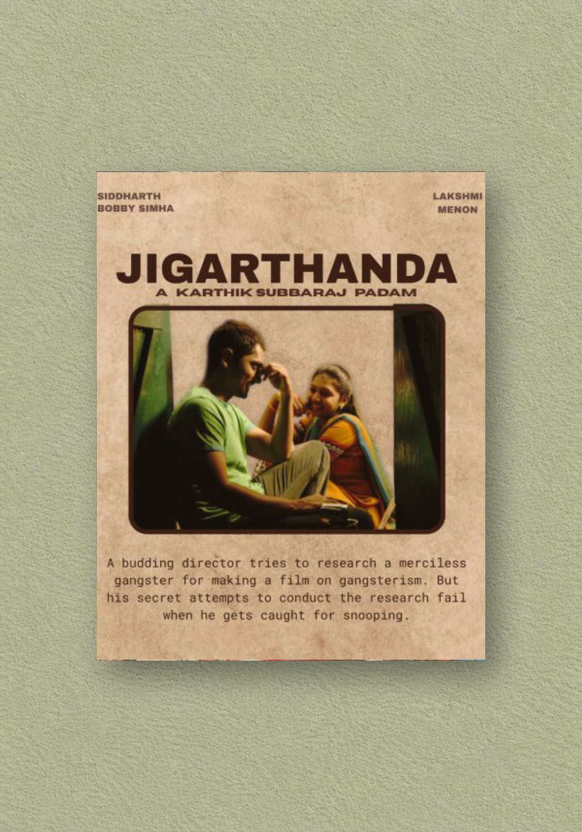 Jigarthanda Vintage Poster