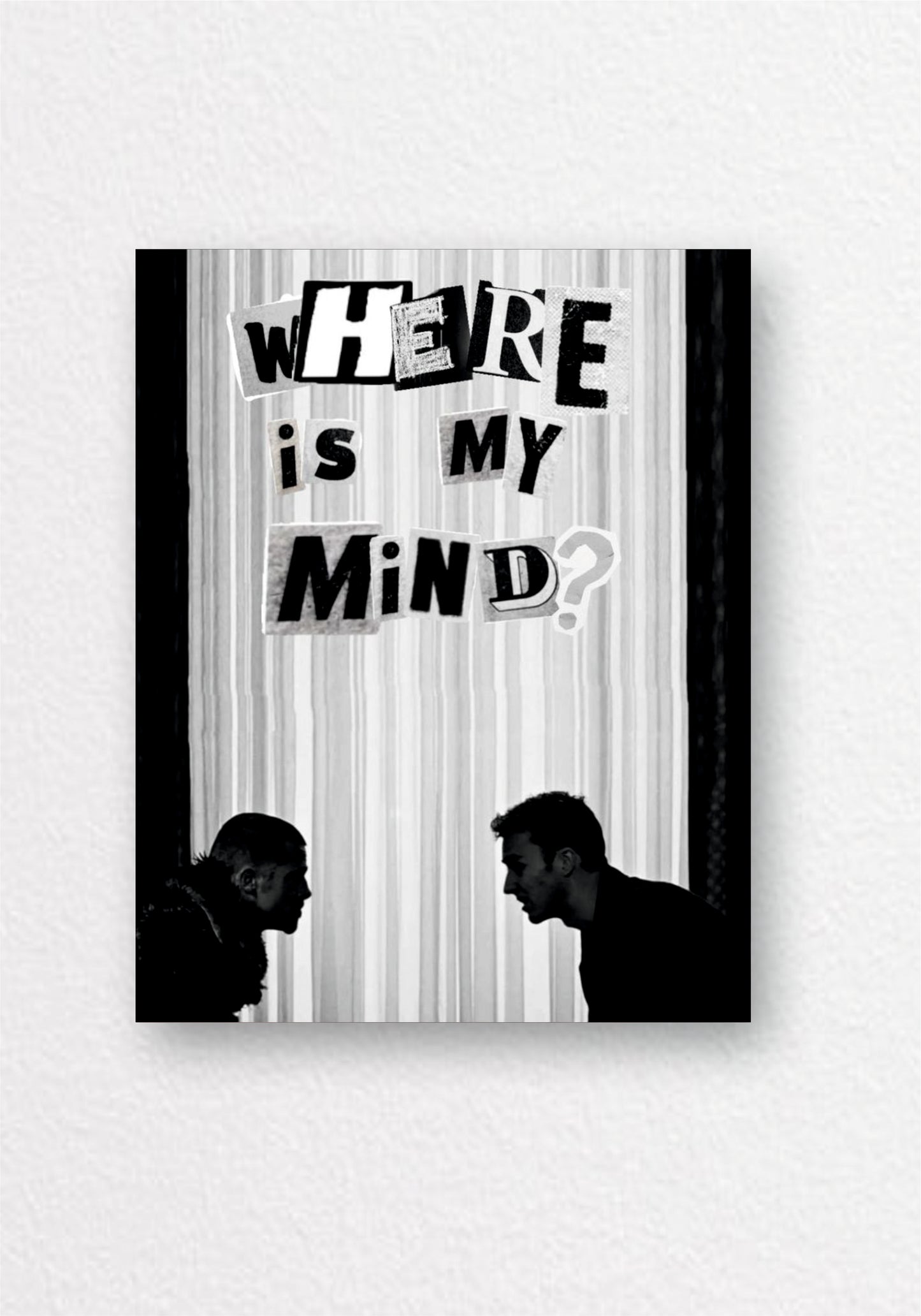 Where Is My Mind Silhouette Poster | Aesthetic Typography Wall Art