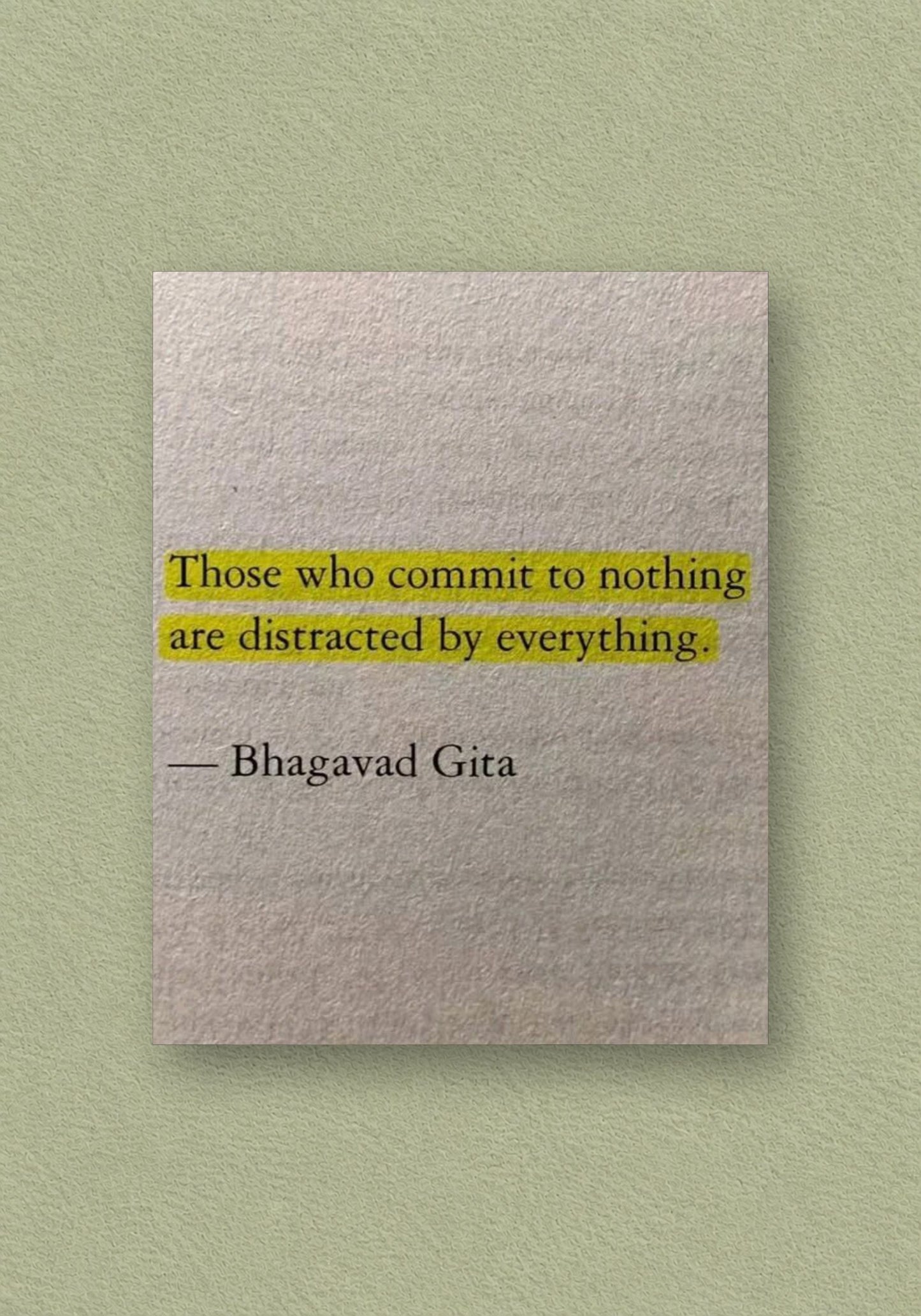 Commit To Nothing Quote Poster