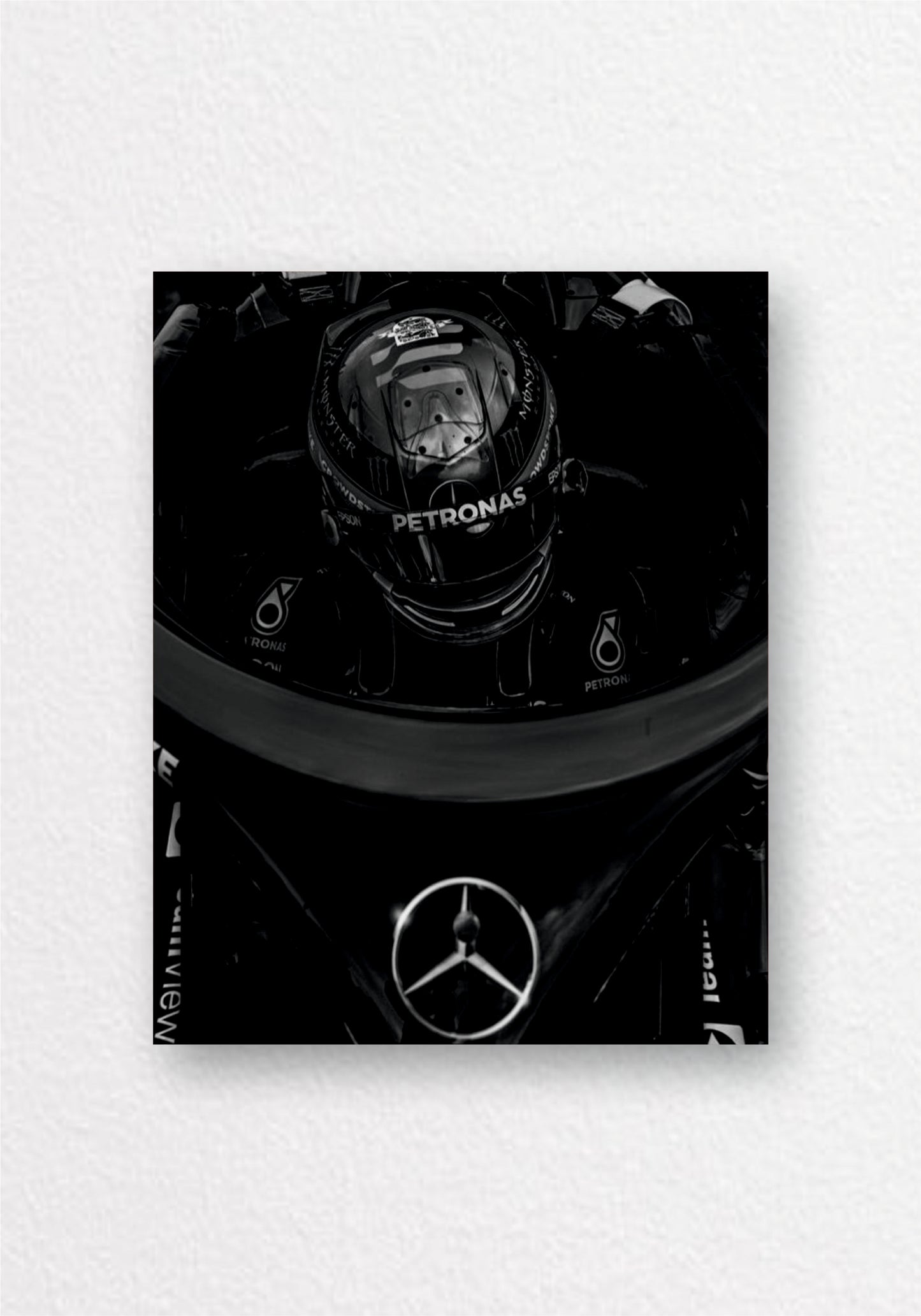F1 Mercedes Helmet Close-Up Poster | Formula 1 Wall Art