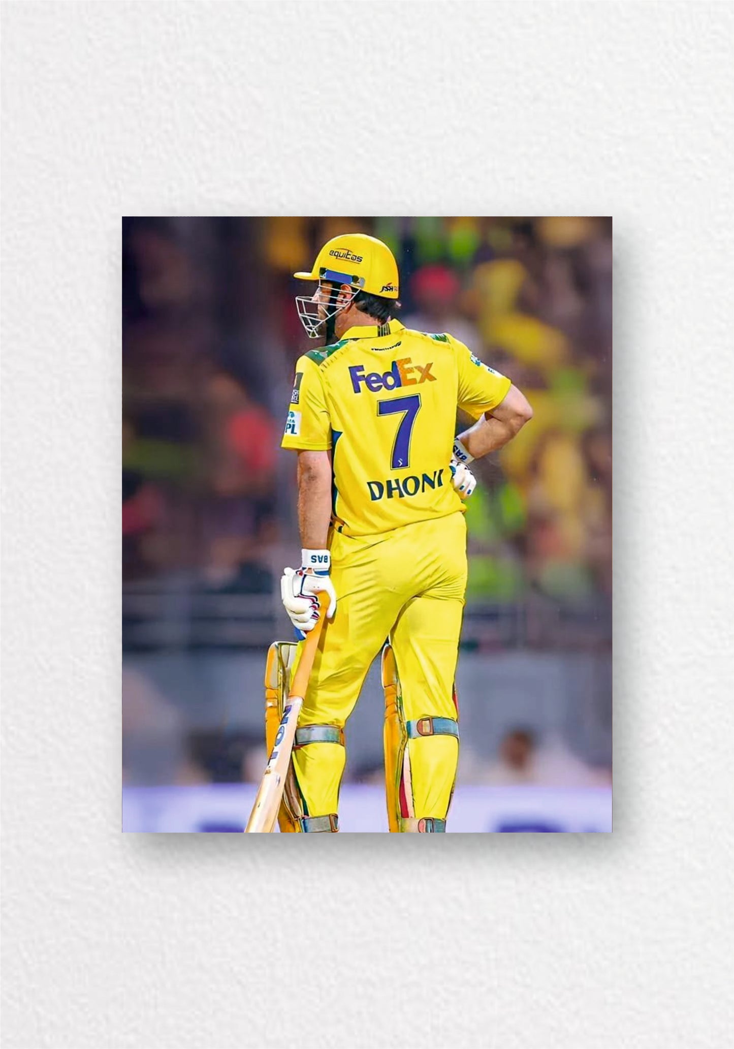 MS Dhoni CSK Number 7 Poster | Cricket Wall Art India