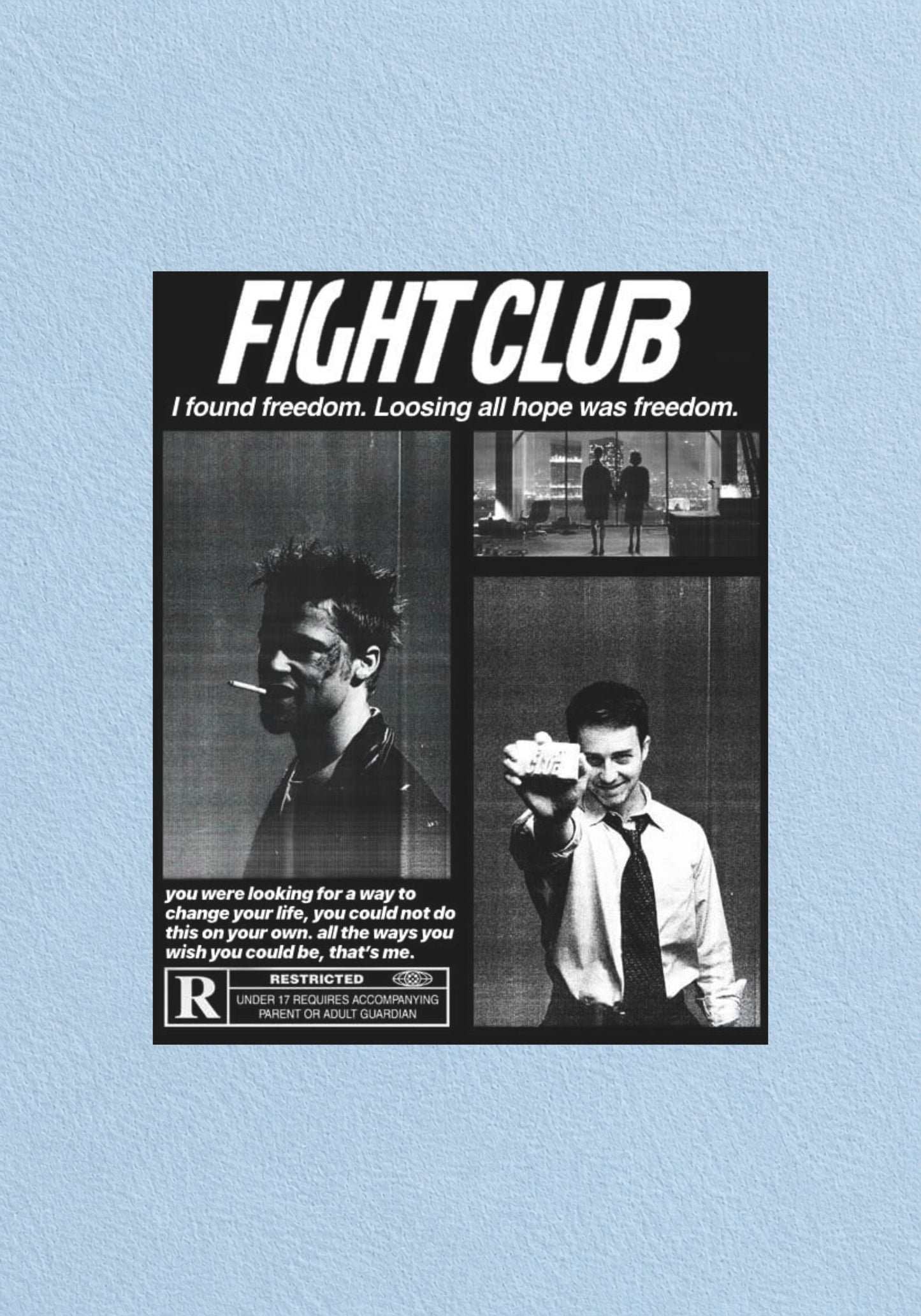 Fight Club Quote Poster | Classic Movie Wall Art