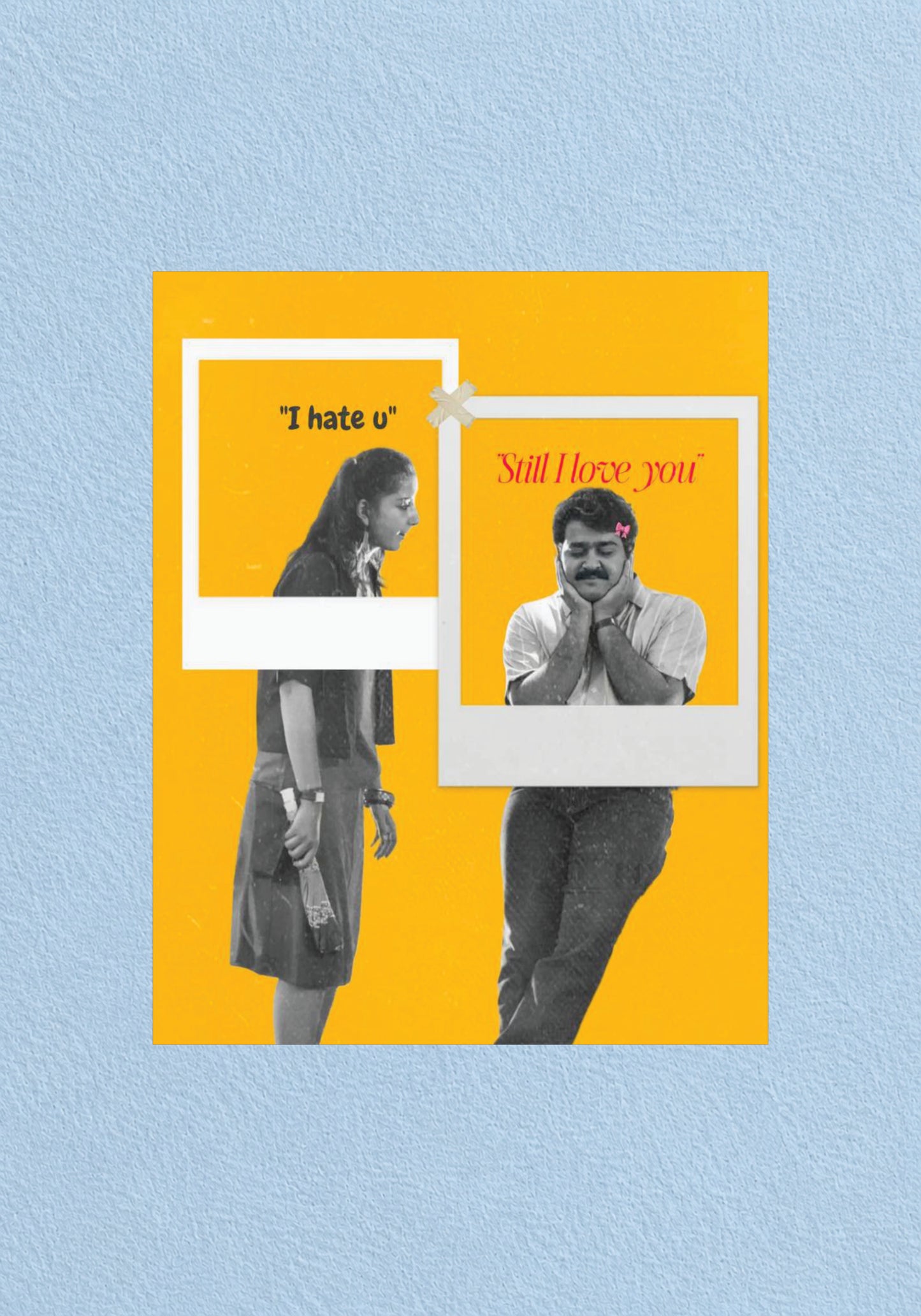 I Hate U Still I Love You Malayalam Quote Poster