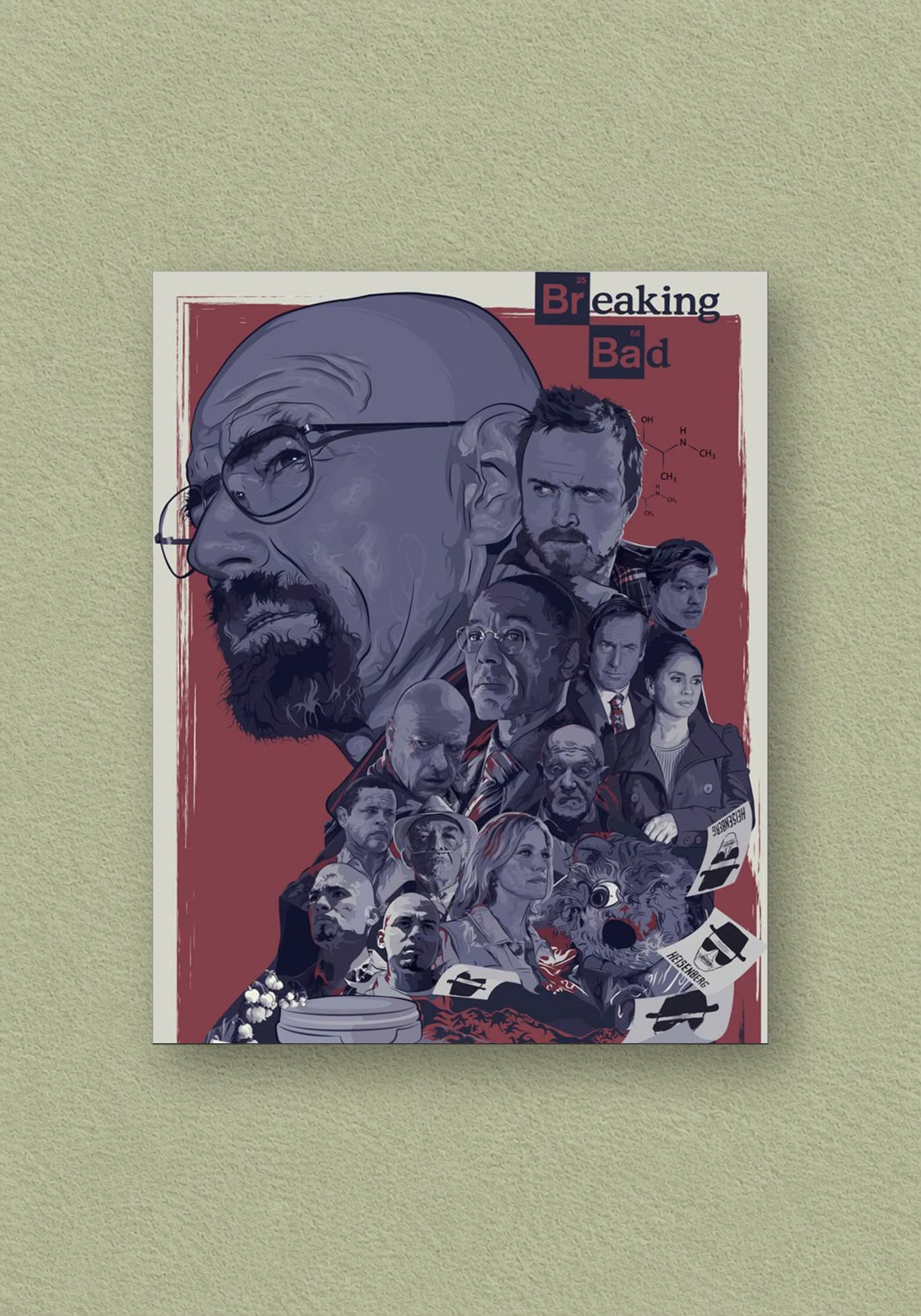 Breaking Bad Series | Purple Tone Crew Collage Poster – POSTERDRIP
