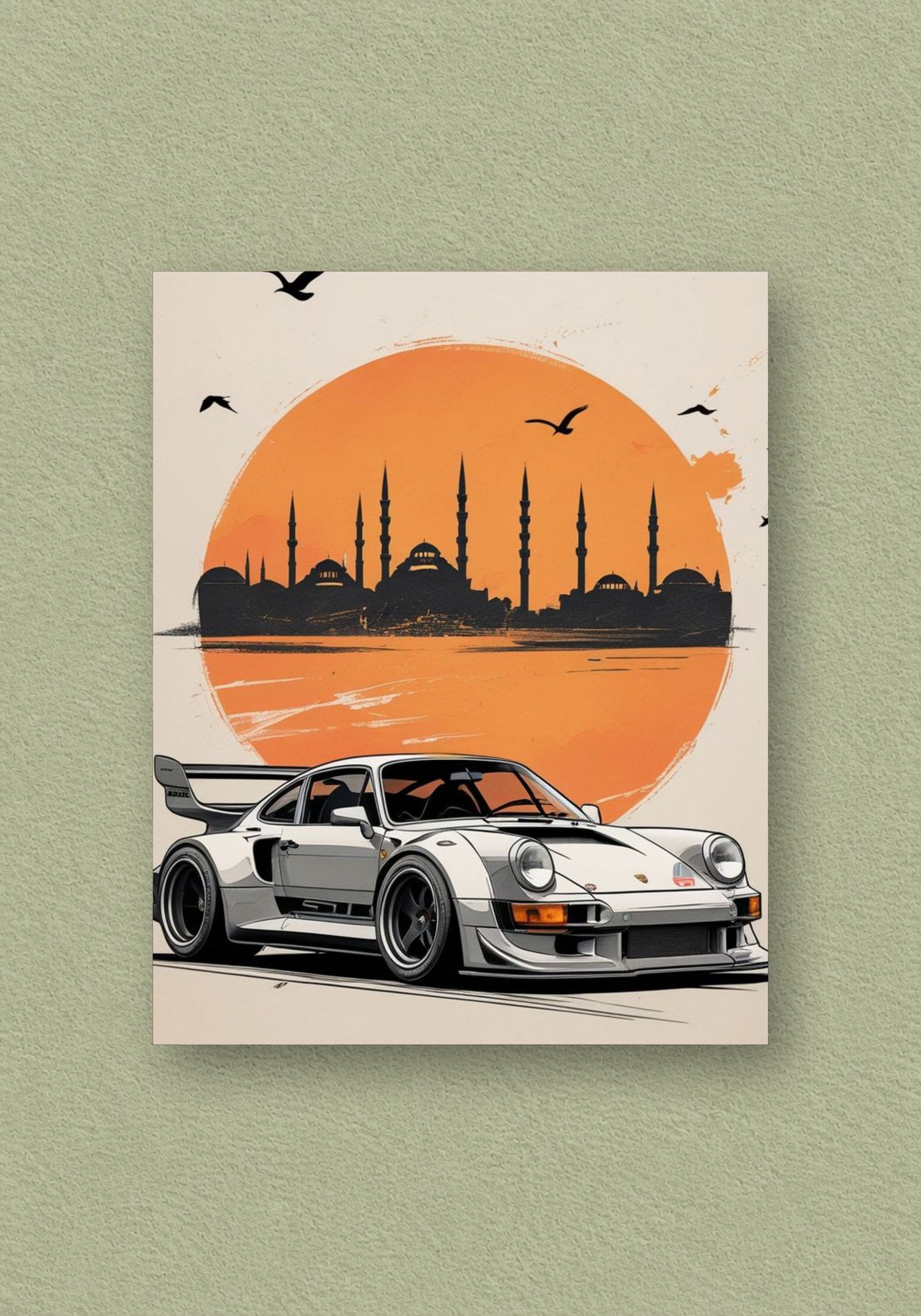Sunset Garage Supercar Poster – POSTERDRIP