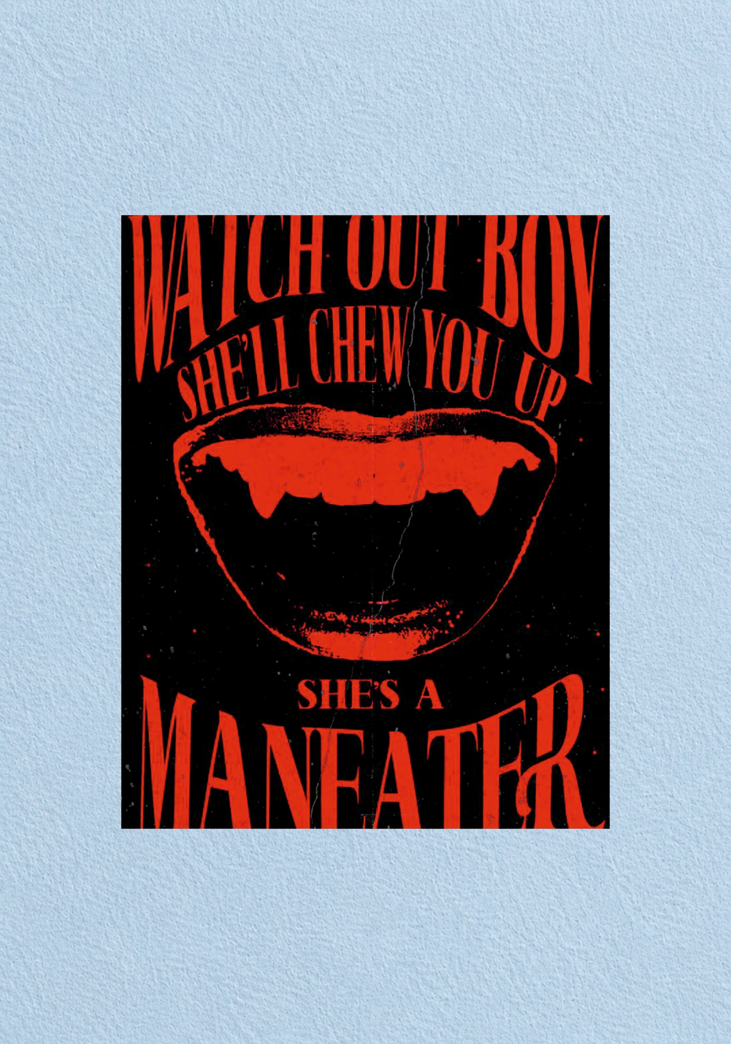 Maneater Red Poster | Aesthetic Wall Poster
