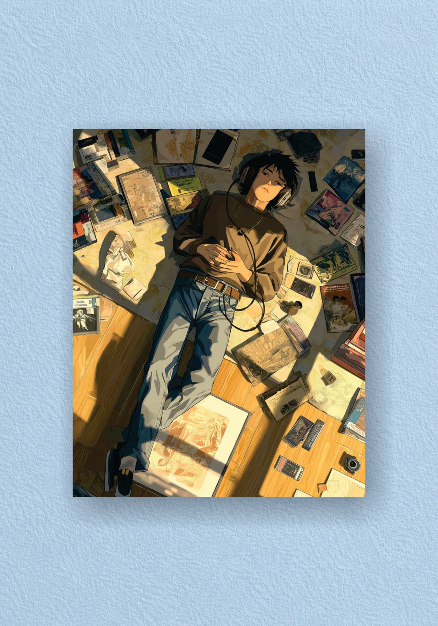 Anime Room Floor Aesthetic Poster