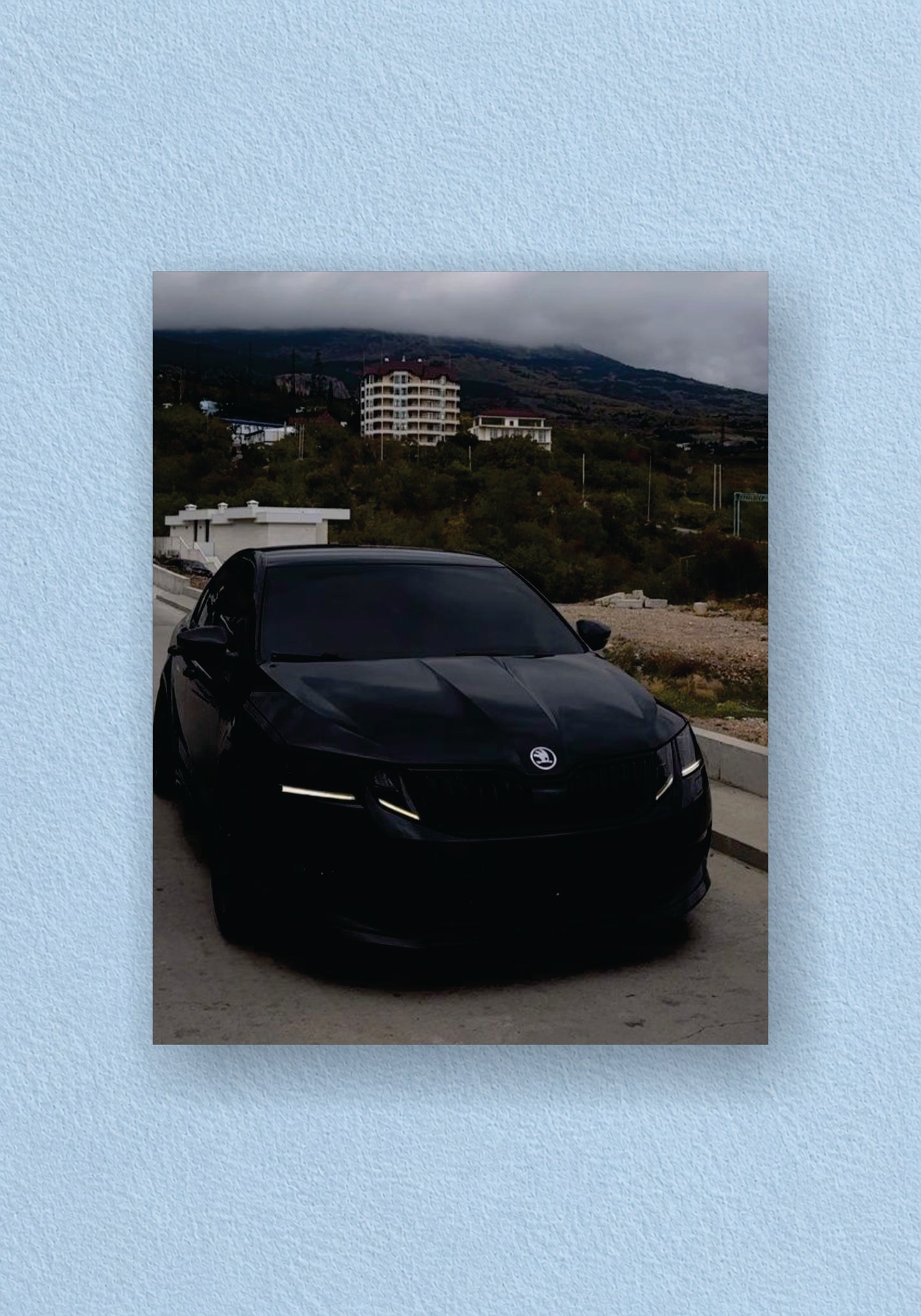 Skoda Night Drive Hillside Poster