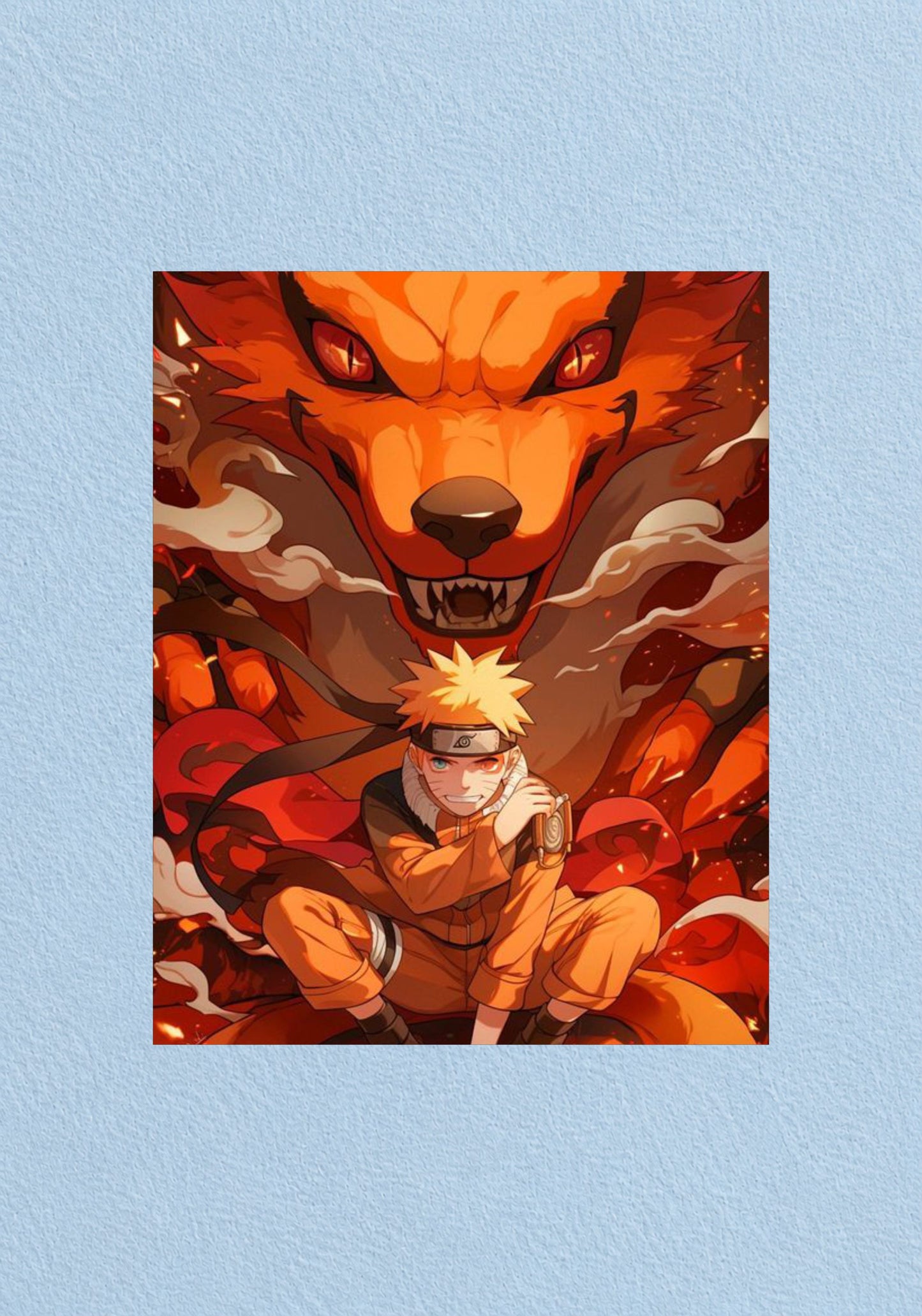 Naruto Nine-Tails Chakra Poster | Naruto Anime Wall Art