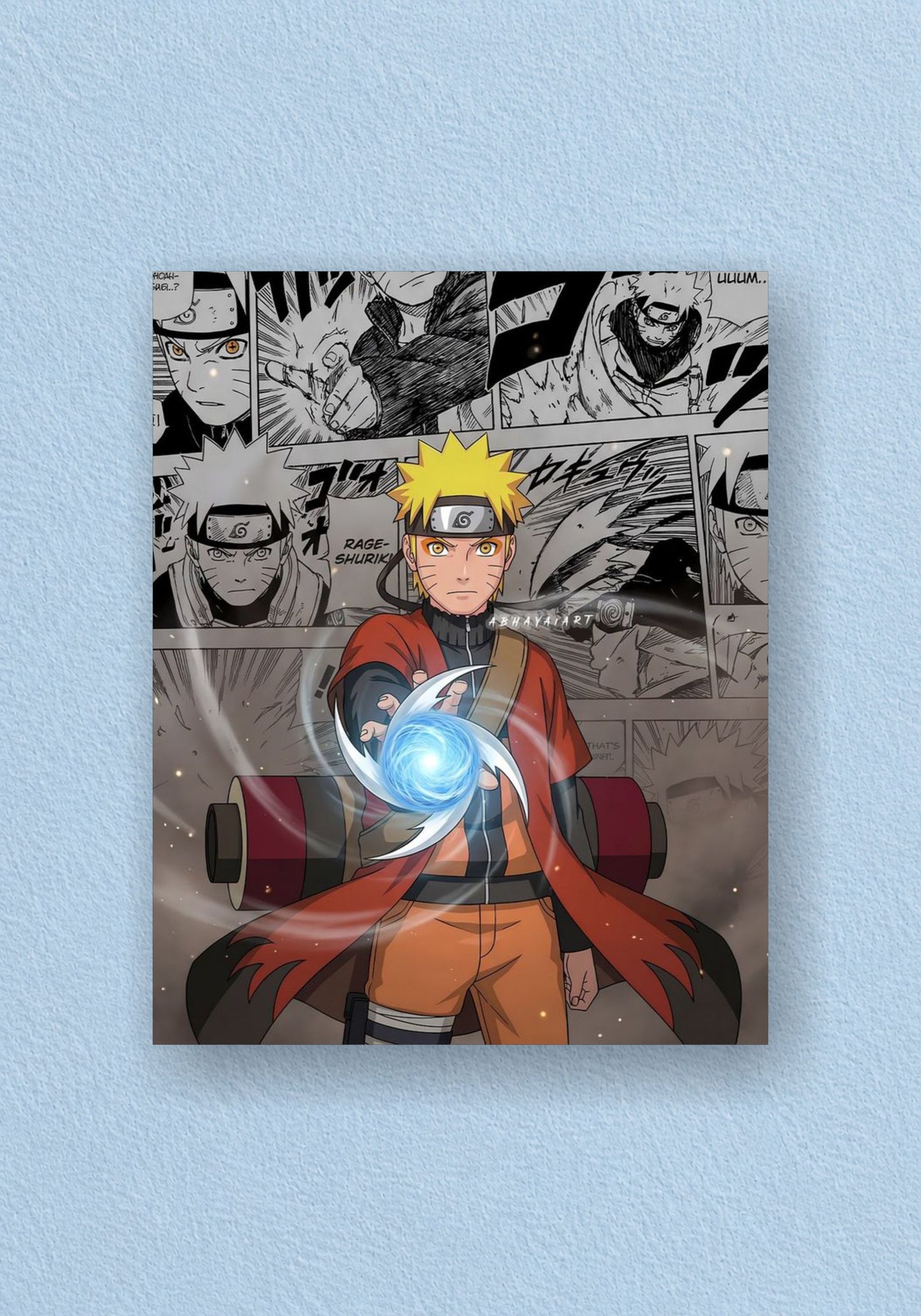 Naruto Chakra Hand Poster | Naruto Anime Wall Art