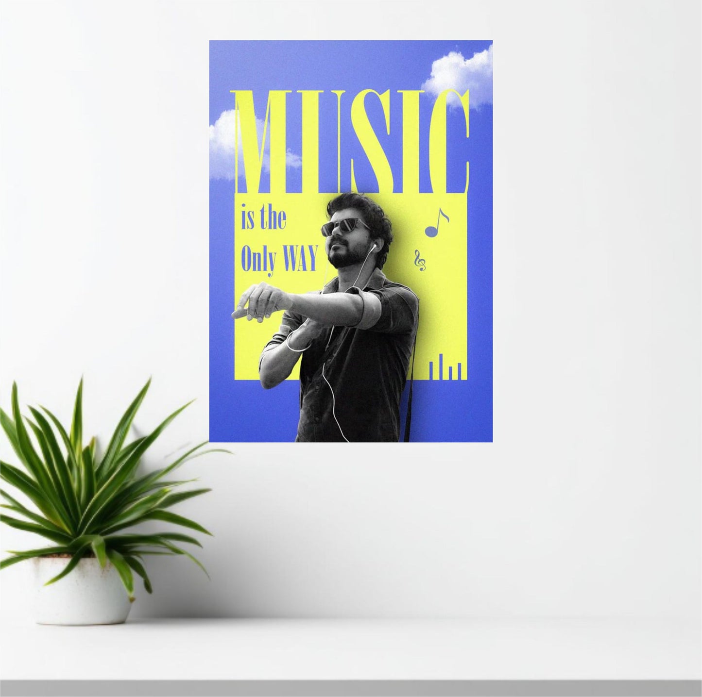 Vijay Music Movie Poster | Thalapathy Tamil Film Wall Art
