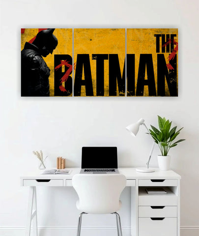 The Batman dark silhouette 3-piece split wall art India – PosterDrip