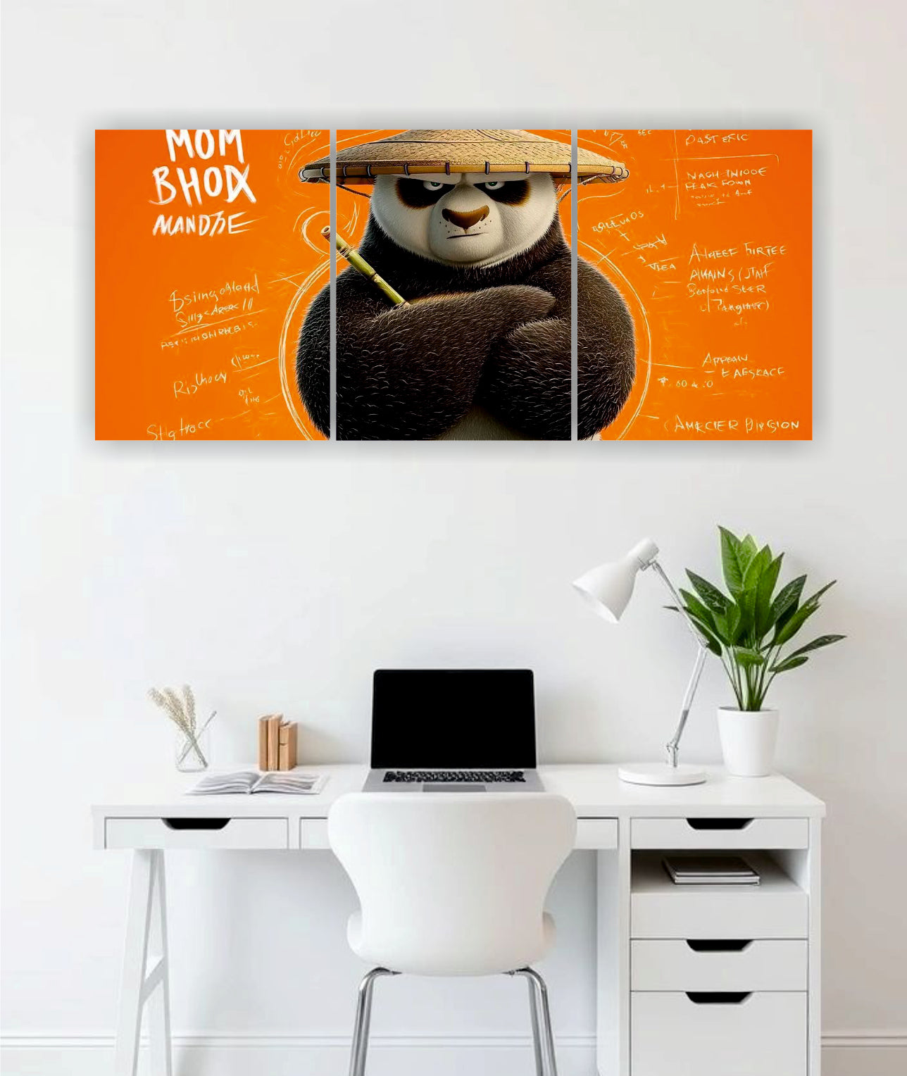 Kung Fu Panda – 3-Piece Split Wall Art