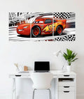 Lightning McQueen – 3-Piece Split Wall Art