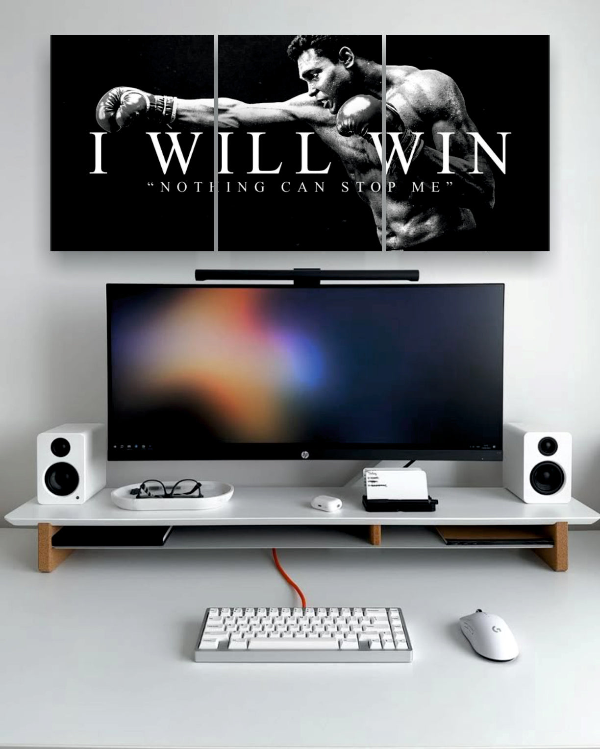 I Will Win – Motivational Boxer 3-Piece Split Wall Art