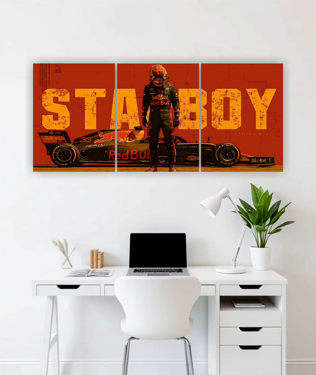 Starboy F1 Red Bull – 3-Piece Split Wall Art