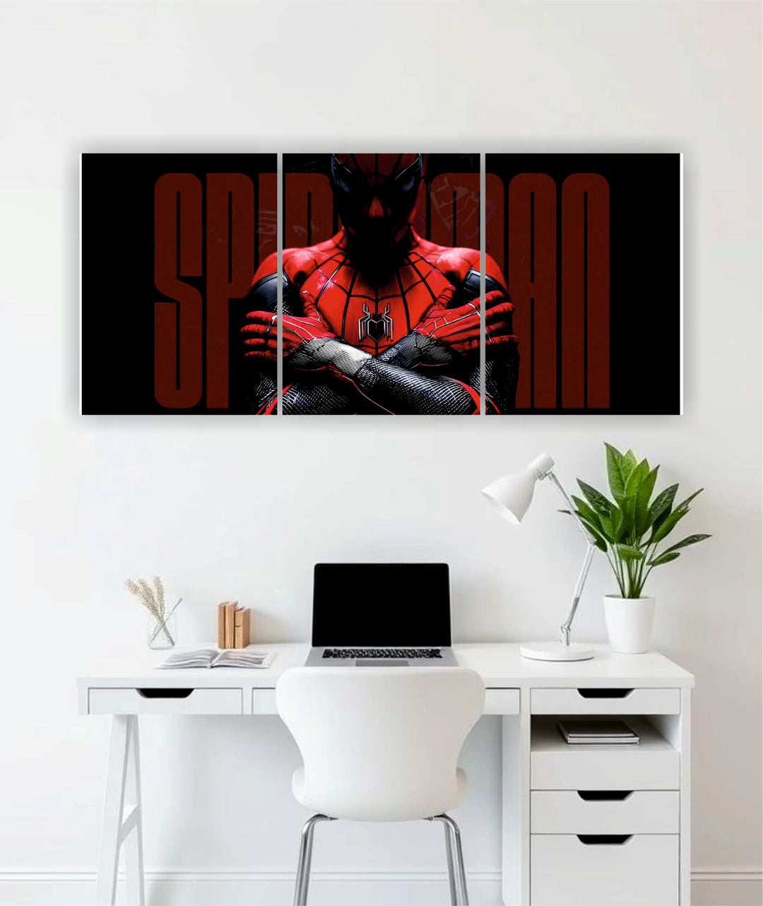 Spider-Man dark red 3-piece split wall art poster India – PosterDrip