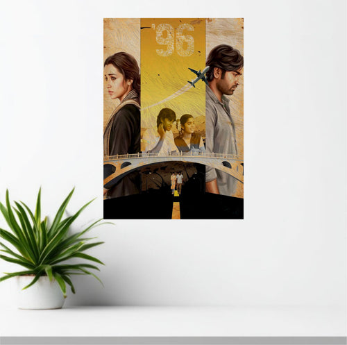 96 Movie Love Poster | Tamil Romantic Film Wall Art