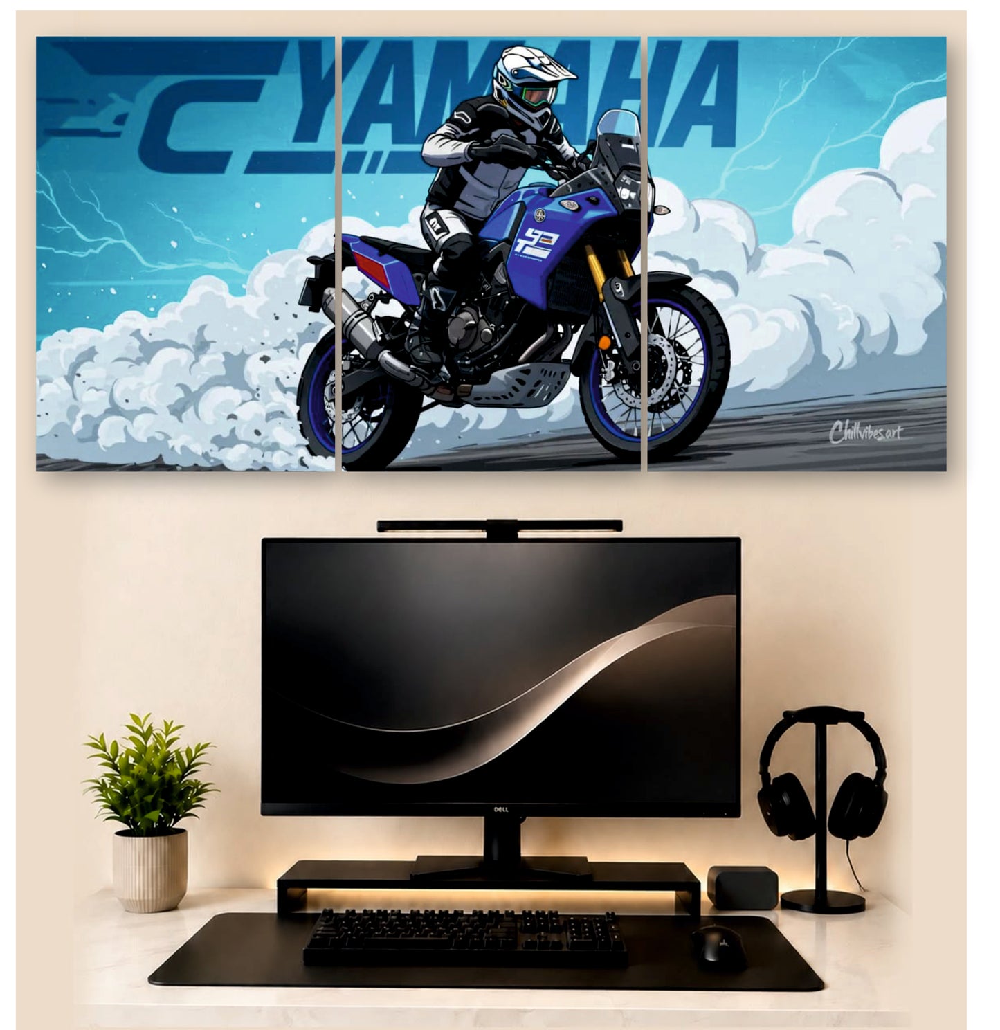 Yamaha Bike  | 3 - Piece Split Poster | PosterDrip