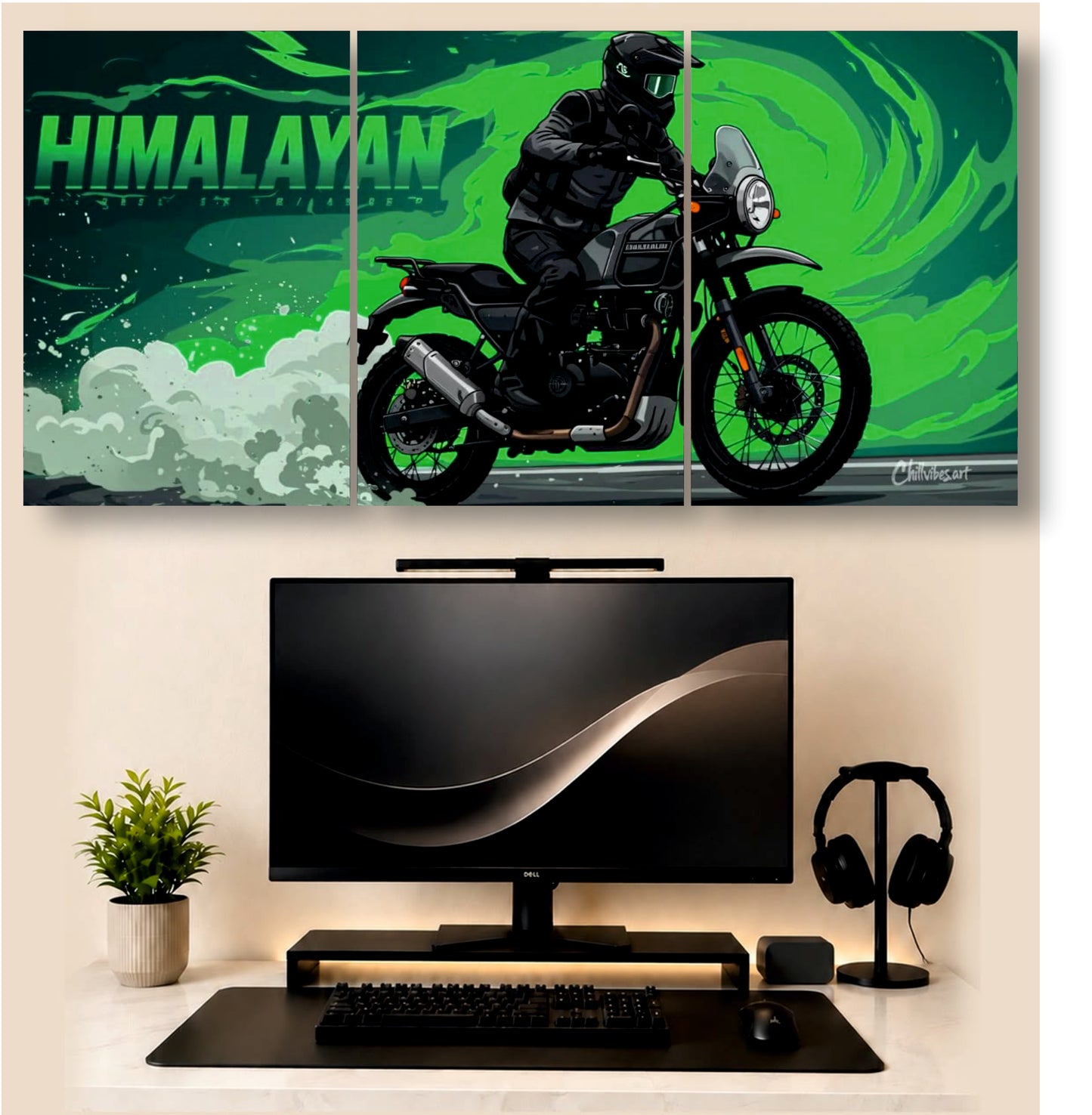 Himalayan Bike| 3 - Piece Split Poster | PosterDrip