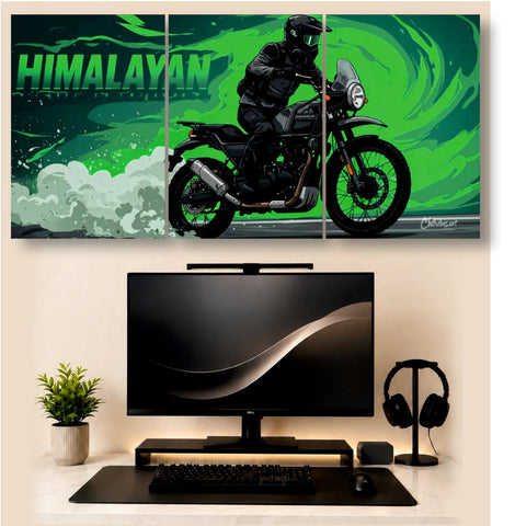 Himalayan Bike| 3 - Piece Split Poster | PosterDrip