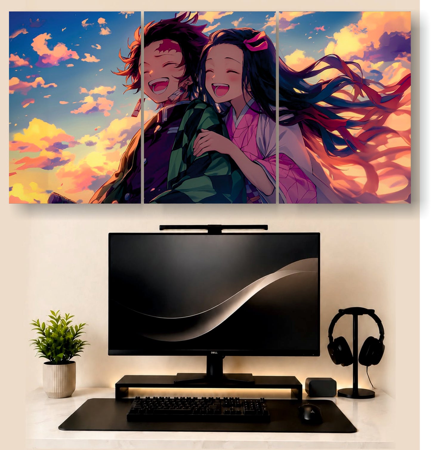 Demon Slayer | 3 - Piece Split Poster | PosterDrip