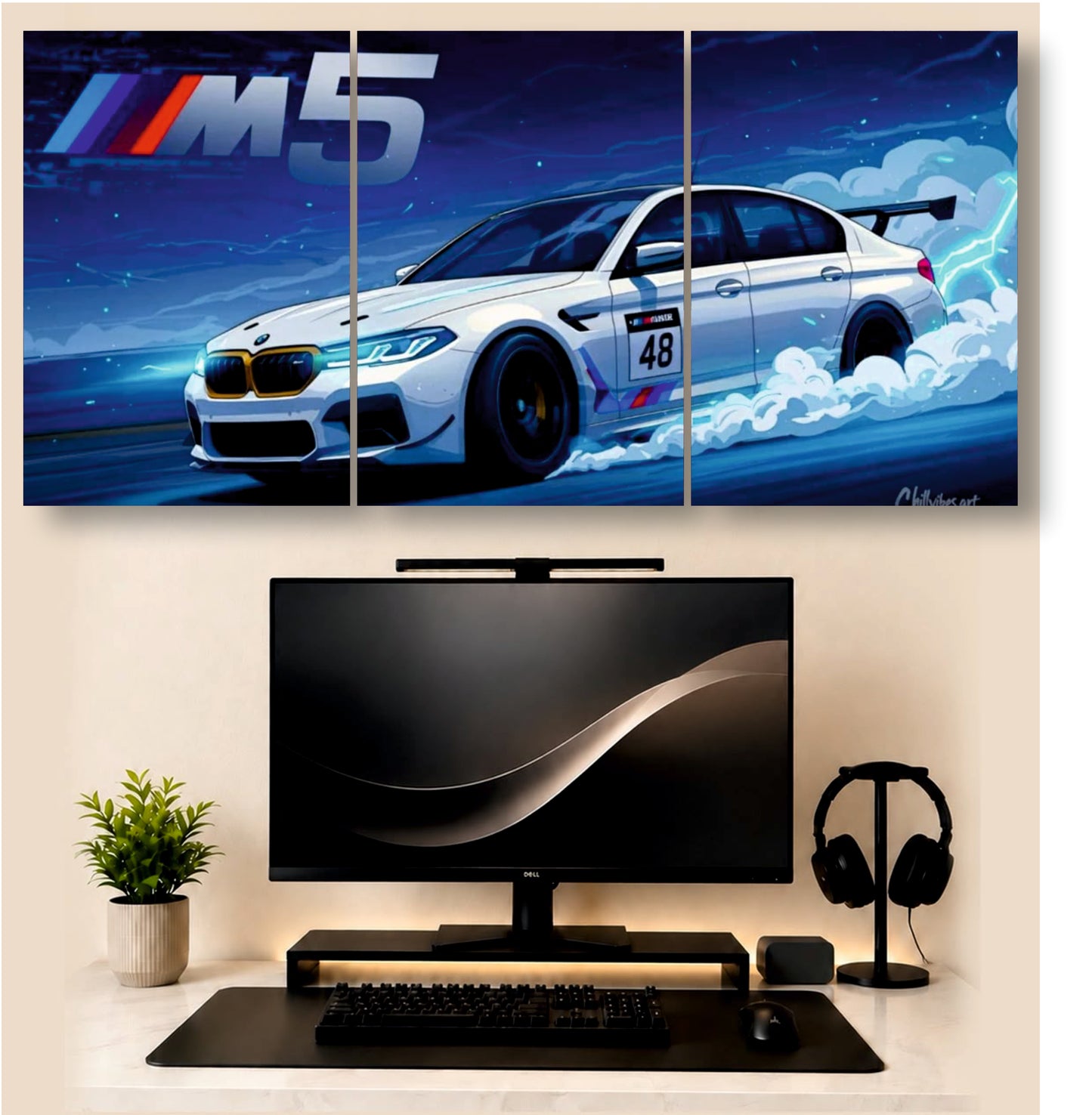 BMW M5 Car| 3 - Piece Split Poster | PosterDrip