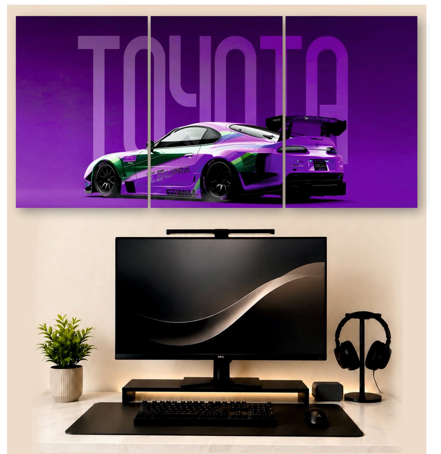 Toyota Purple Car  | 3 - Piece Split Poster | PosterDrip