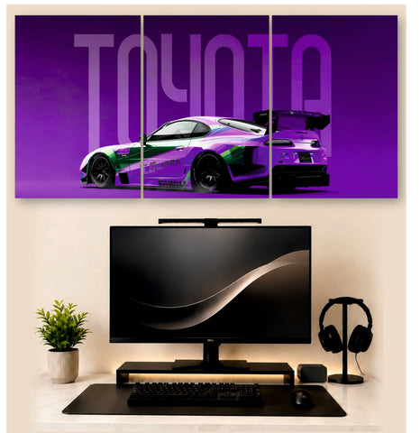 Toyota Purple Car  | 3 - Piece Split Poster | PosterDrip